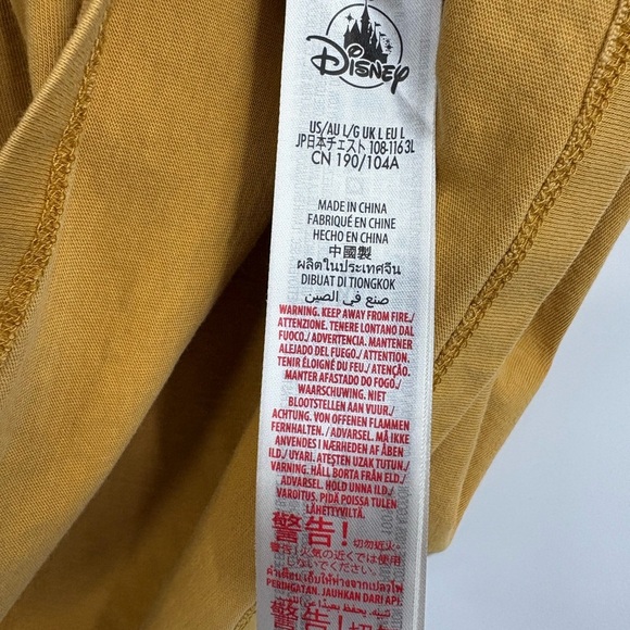 Disney Men's Mustard Graphic Tee Mickey & Donald | Large - Picture 7 of 8